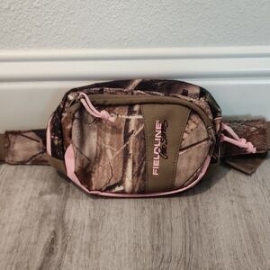 Women's Camouflage Mini Bag - Pink and Brown